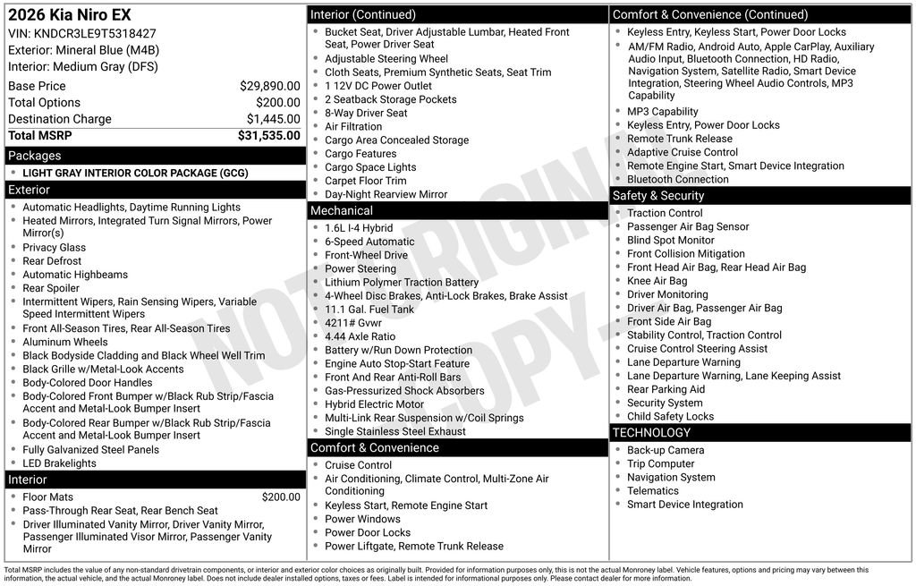 New 2026 Kia Niro EX image 6