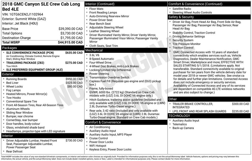 Used 2018 GMC Canyon SLE w/ SLE Convenience Package AWD/4WD image 45