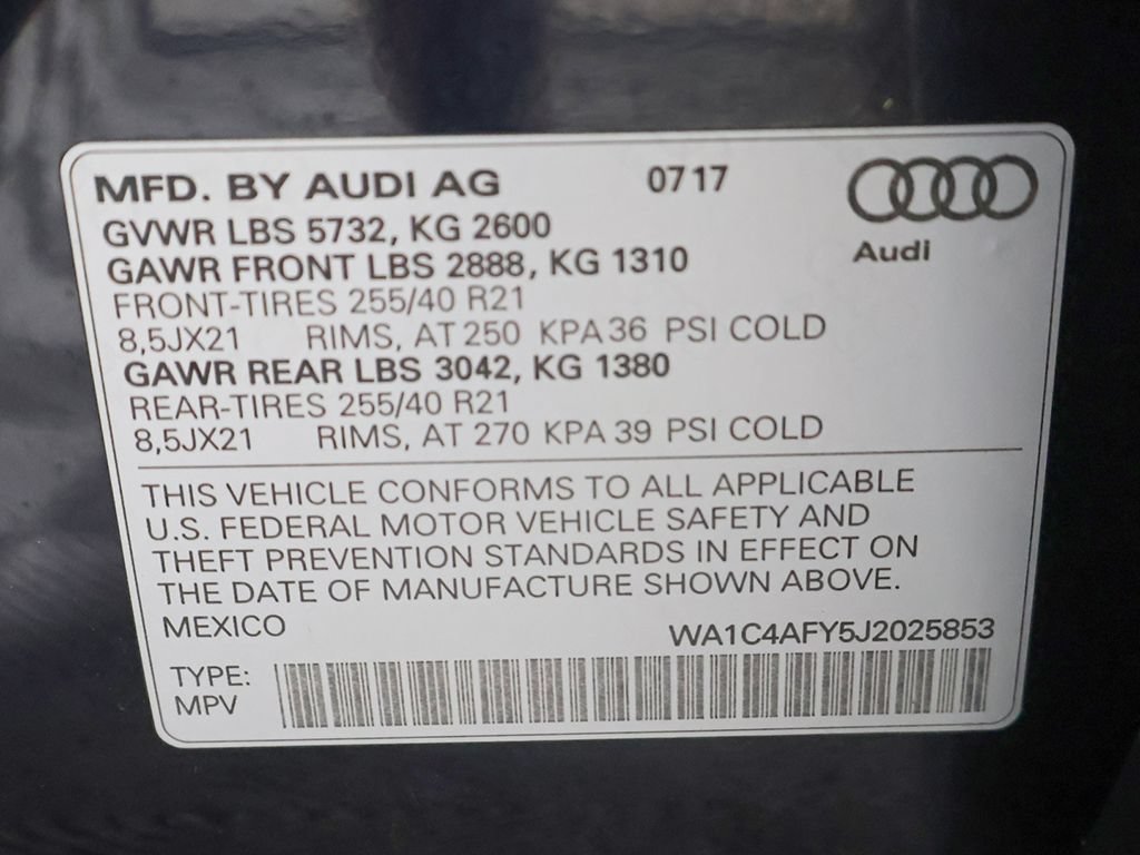 Used 2018 Audi SQ5 Prestige w/ Prestige Package AWD/4WD image 59