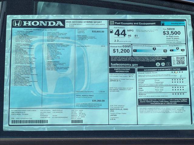 New 2025 Honda Accord Sport image 18