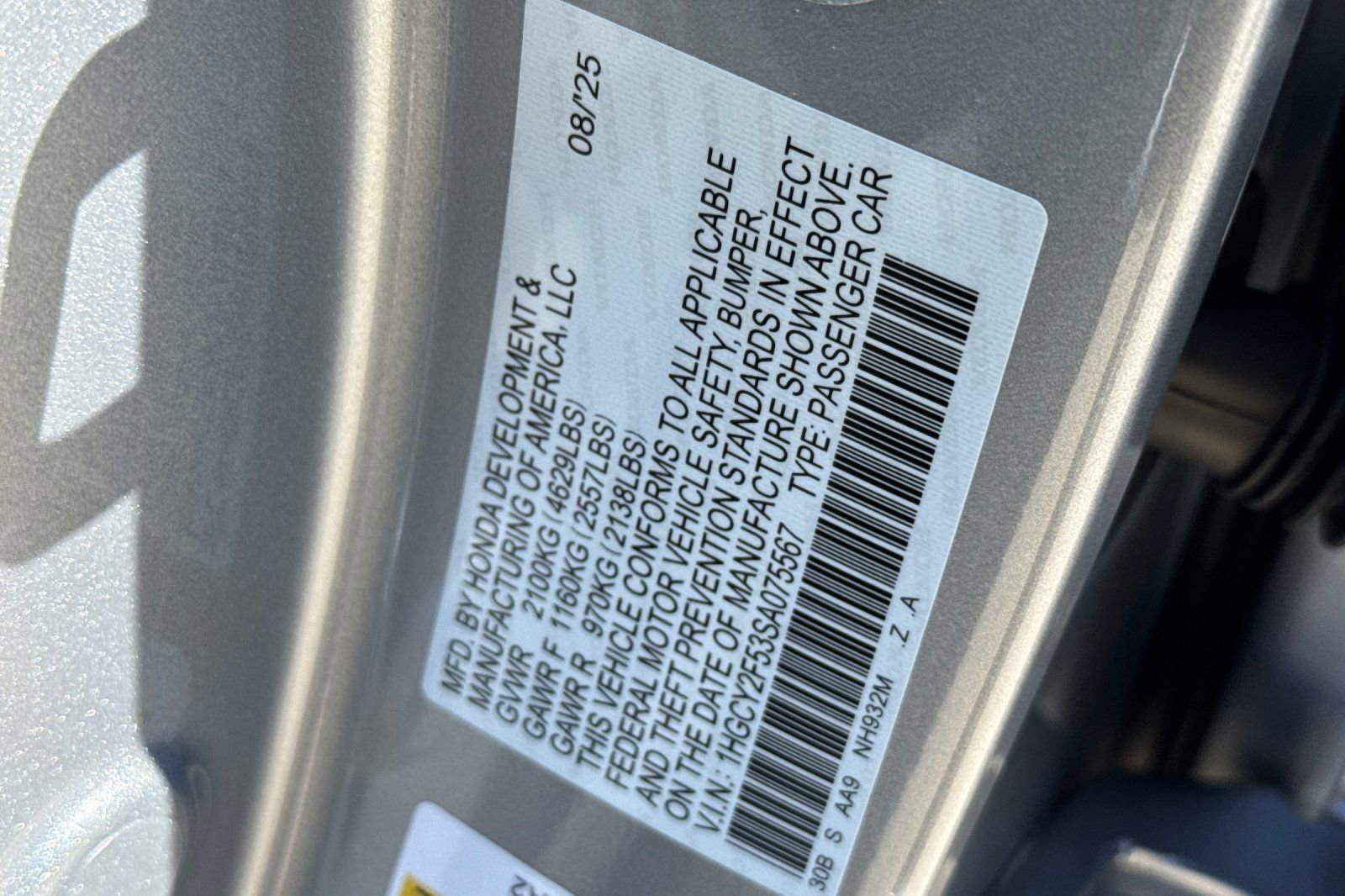 Certified 2025 Honda Accord Sport image 27