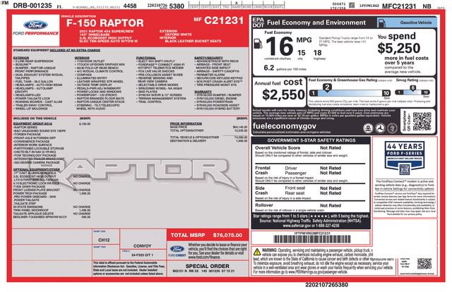Used 2021 Ford F150 Raptor w/ Equipment Group 801A High image 26