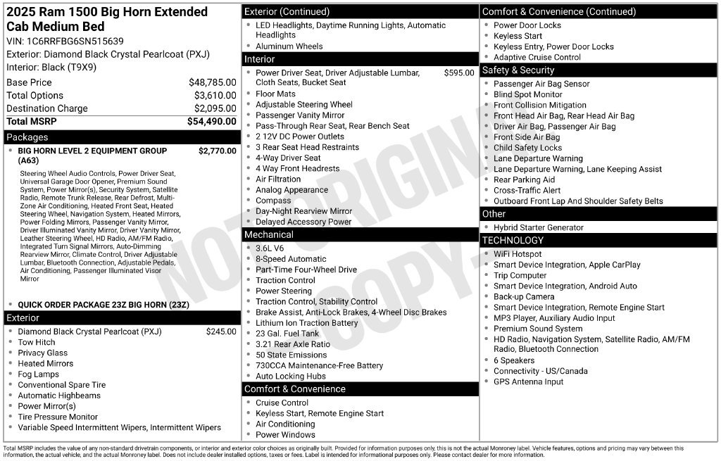 Used 2025 RAM 1500 Big Horn AWD/4WD image 5