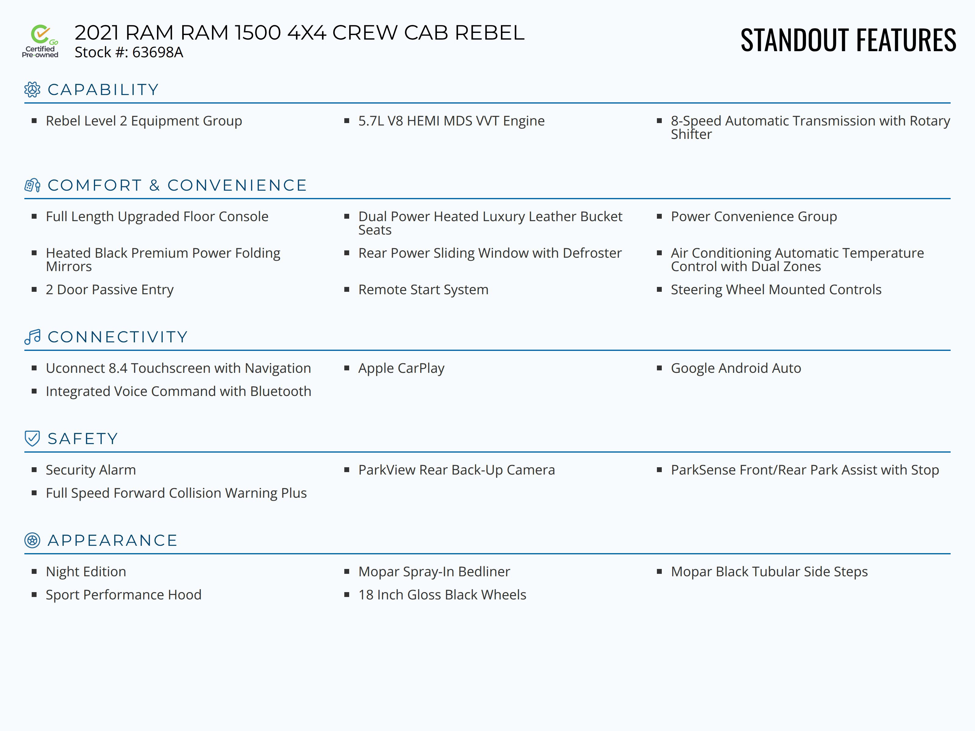 Certified 2021 RAM 1500 Rebel w/ Rebel Level 2 Equipment Group AWD/4WD image 2