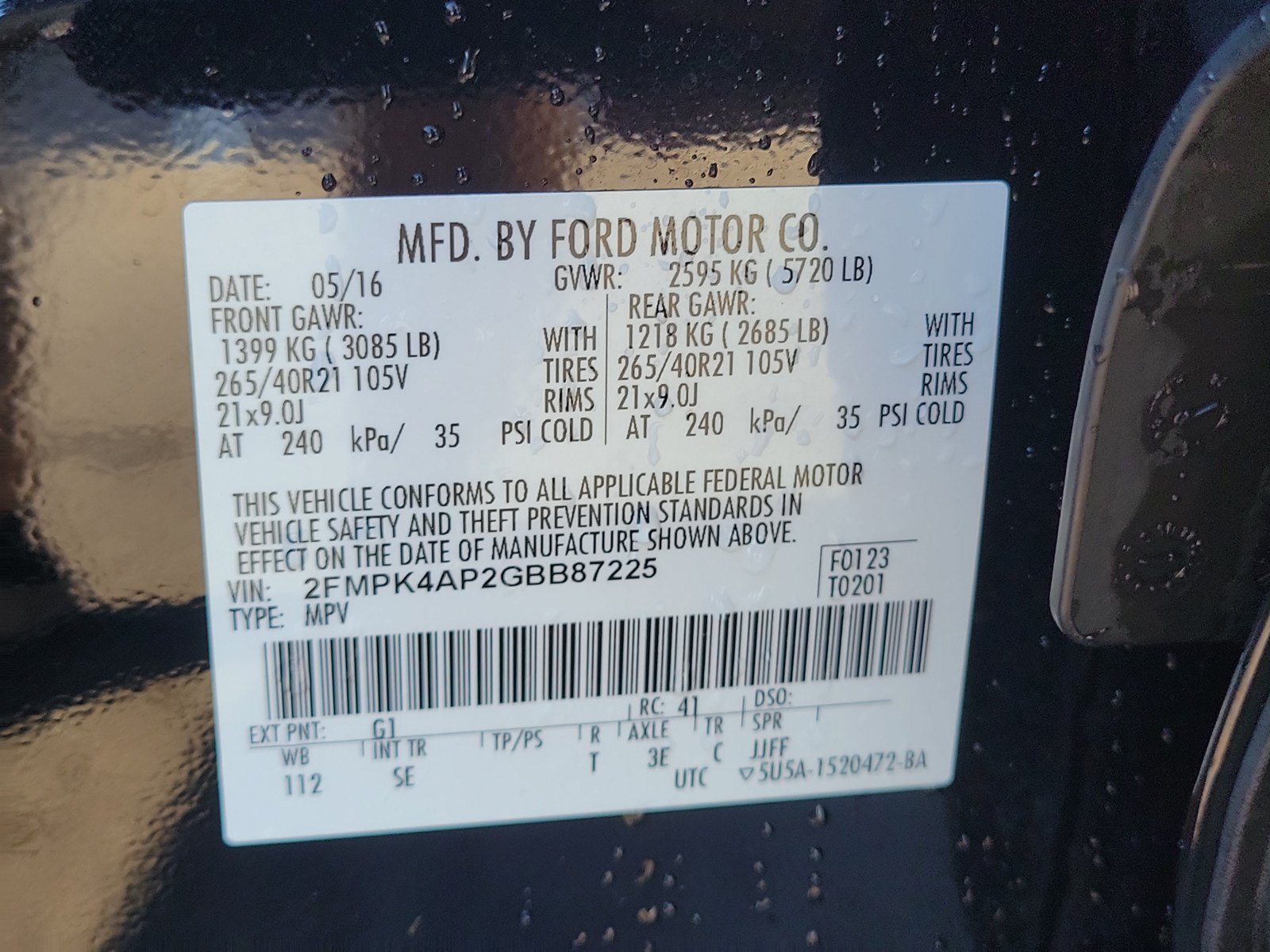 Used 2016 Ford Edge Sport w/ Equipment Group 401A AWD/4WD image 33