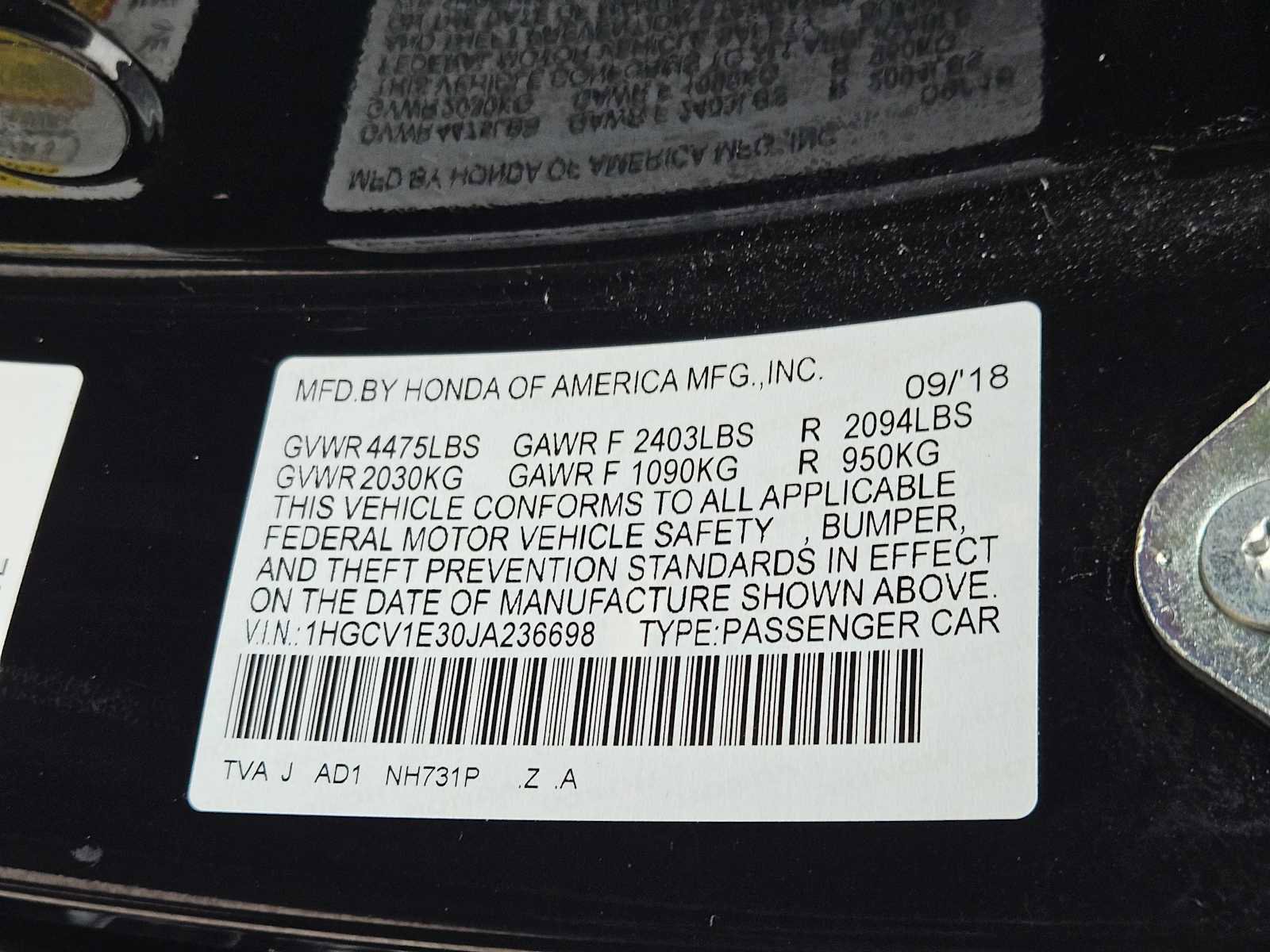 Used 2018 Honda Accord Sport image 30