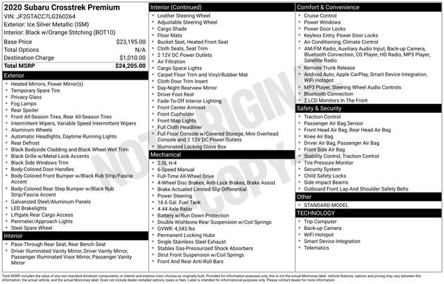 Used 2020 Subaru Crosstrek 2.0i Premium image 6