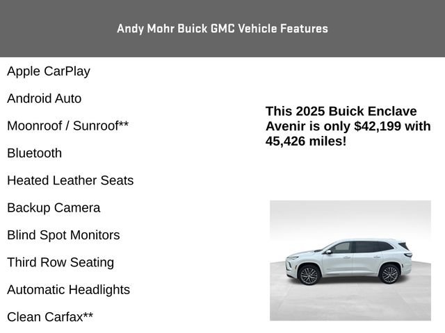Used 2025 Buick Enclave Avenir w/ Super Cruise Package FWD image 4