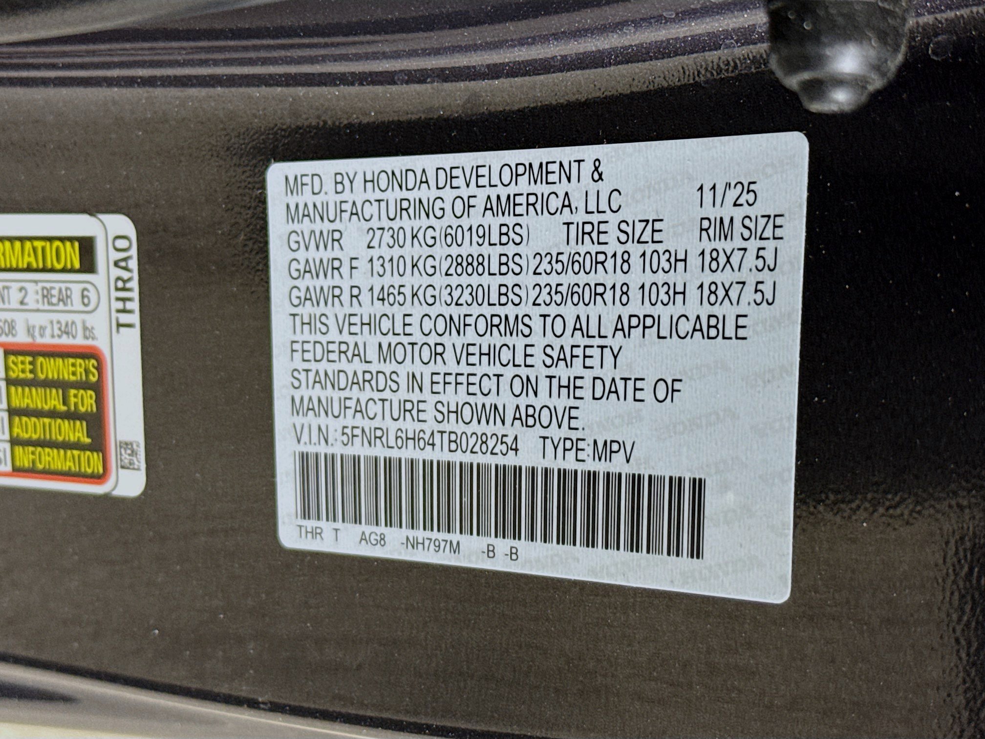 Certified 2026 Honda Odyssey EX-L image 39