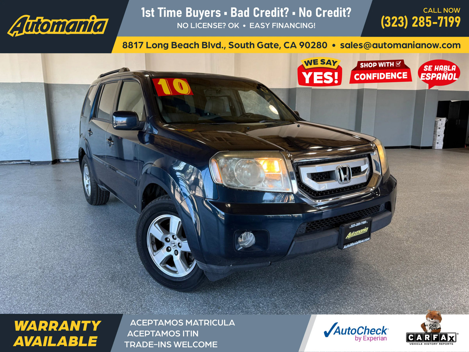Used 2010 Honda Pilot EX-L image 1