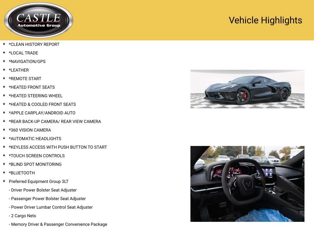 Used 2020 Chevrolet Corvette Stingray Premium Cpe w/ 3LT Preferred Equipment Group image 3