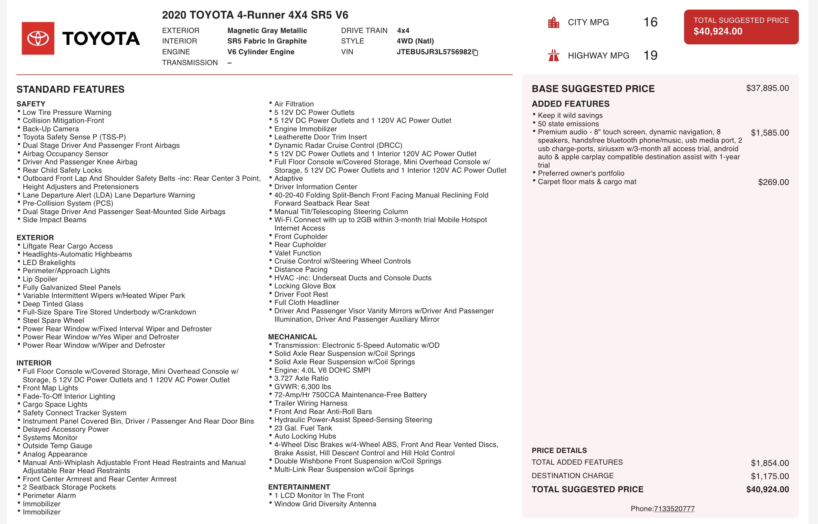 Used 2020 Toyota 4Runner SR5 image 3