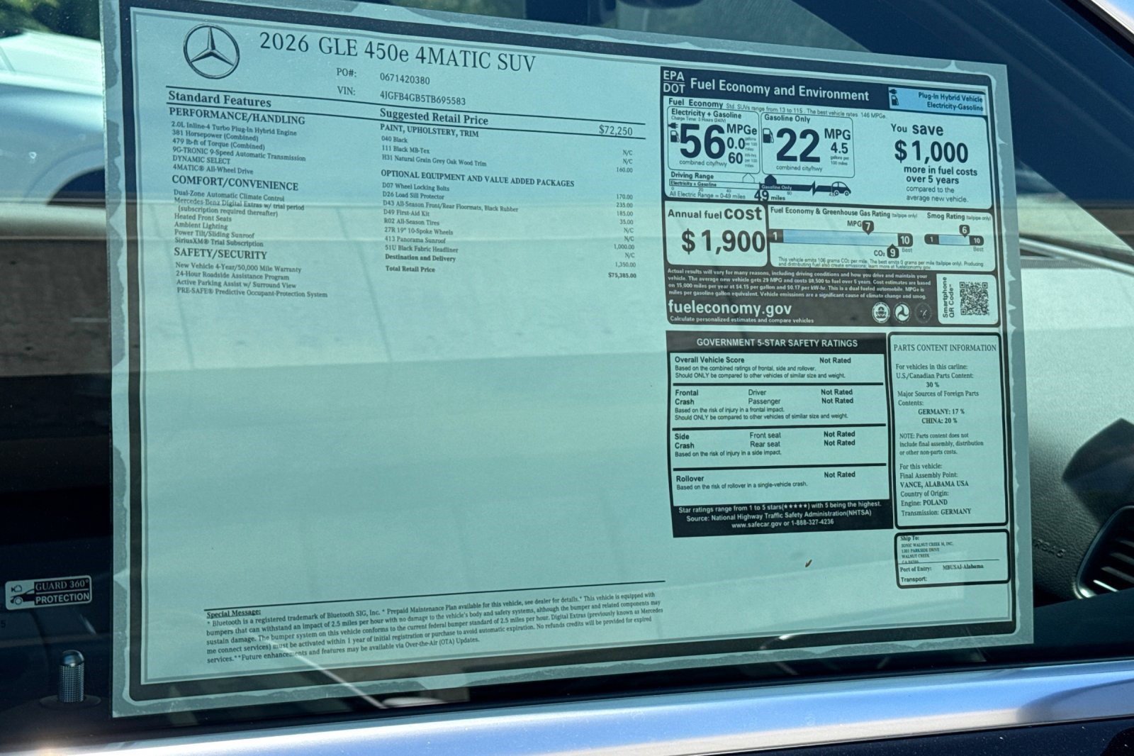 New 2026 Mercedes-Benz GLE 450e 4MATIC image 30