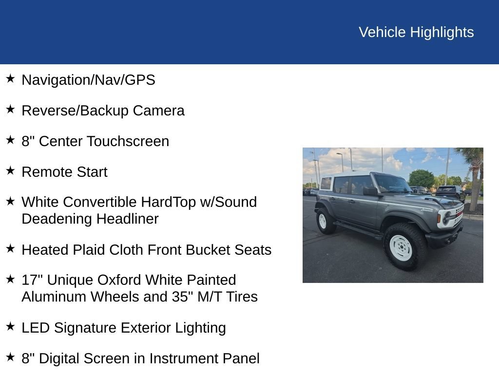 Used 2023 Ford Bronco Heritage Edition AWD/4WD image 22