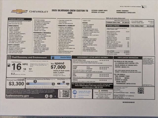 Certified 2025 Chevrolet Silverado 1500 Custom Trail Boss w/ LPO, Dark Essentials Package image 27