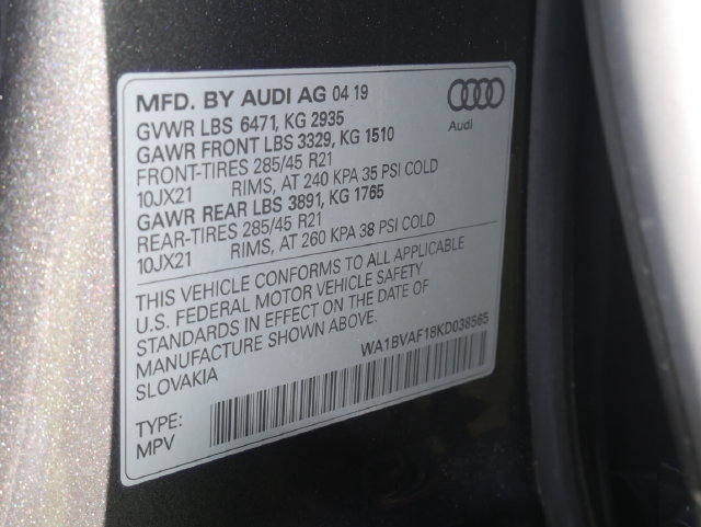 Used 2019 Audi Q8 Premium Plus w/ Premium Plus AWD/4WD image 27