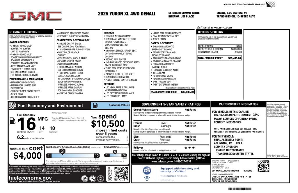 Used 2025 GMC Yukon XL Denali AWD/4WD image 2