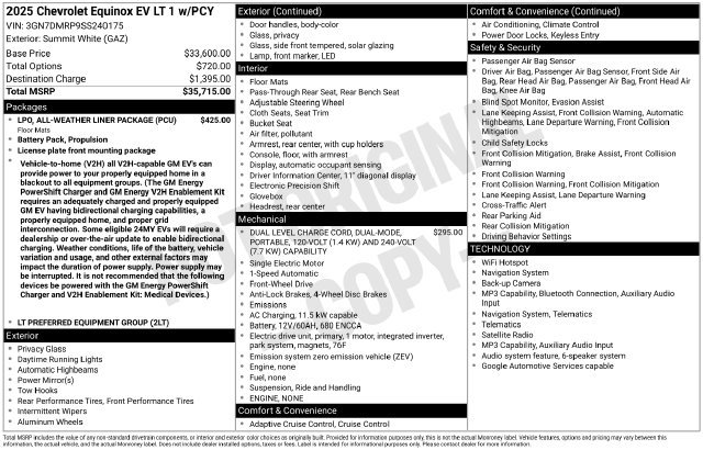Used 2025 Chevrolet Equinox EV LT FWD image 36