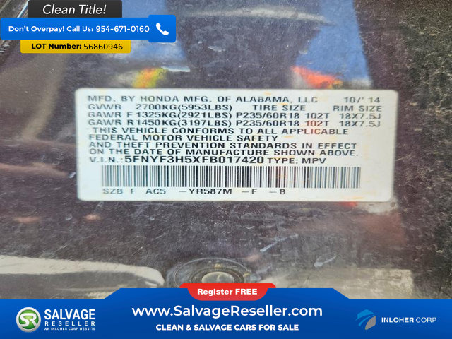 Used 2015 Honda Pilot EX-L image 19