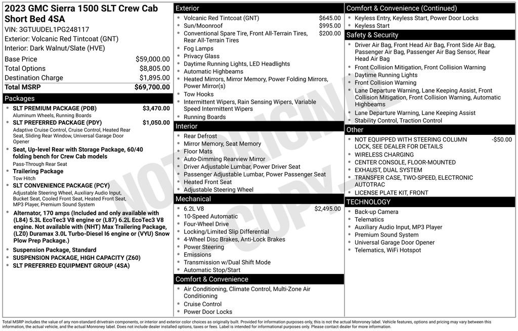 Used 2023 GMC Sierra 1500 SLT w/ SLT Premium Package image 44