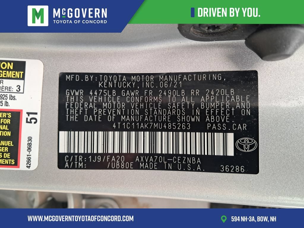 Used 2021 Toyota Camry LE FWD image 32