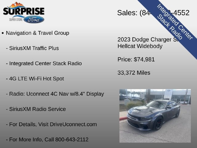 Used 2023 Dodge Charger SRT Hellcat w/ Navigation & Travel Group RWD image 15