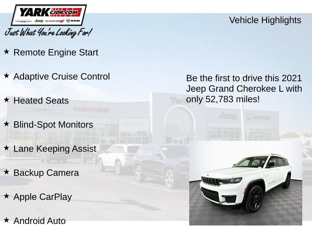 Certified 2021 Jeep Grand Cherokee L Limited AWD/4WD image 12