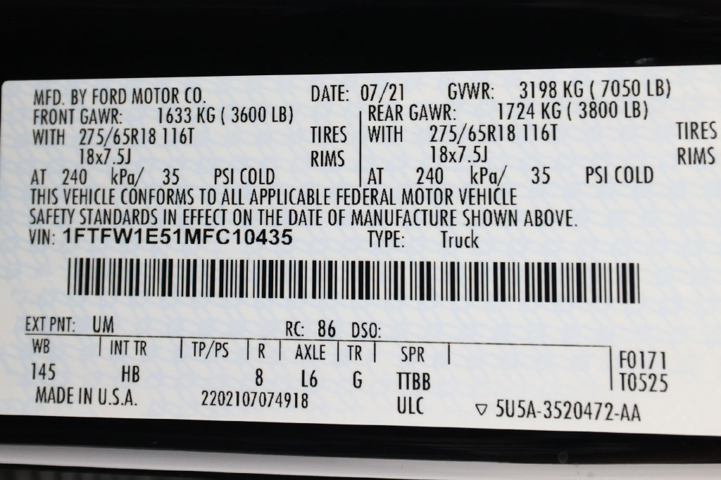 Used 2021 Ford F150 Lariat w/ Equipment Group 502A High AWD/4WD image 63