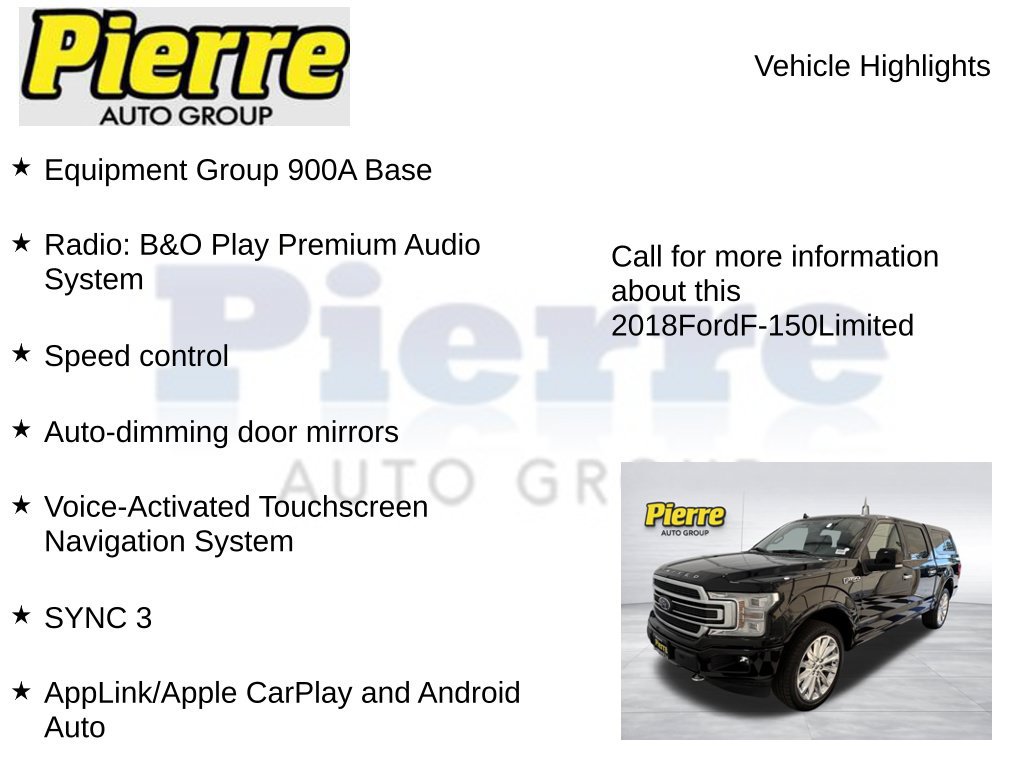 Used 2018 Ford F150 Limited w/ Trailer Tow Package AWD/4WD image 15