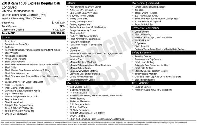Used 2018 RAM 1500 Express RWD image 15