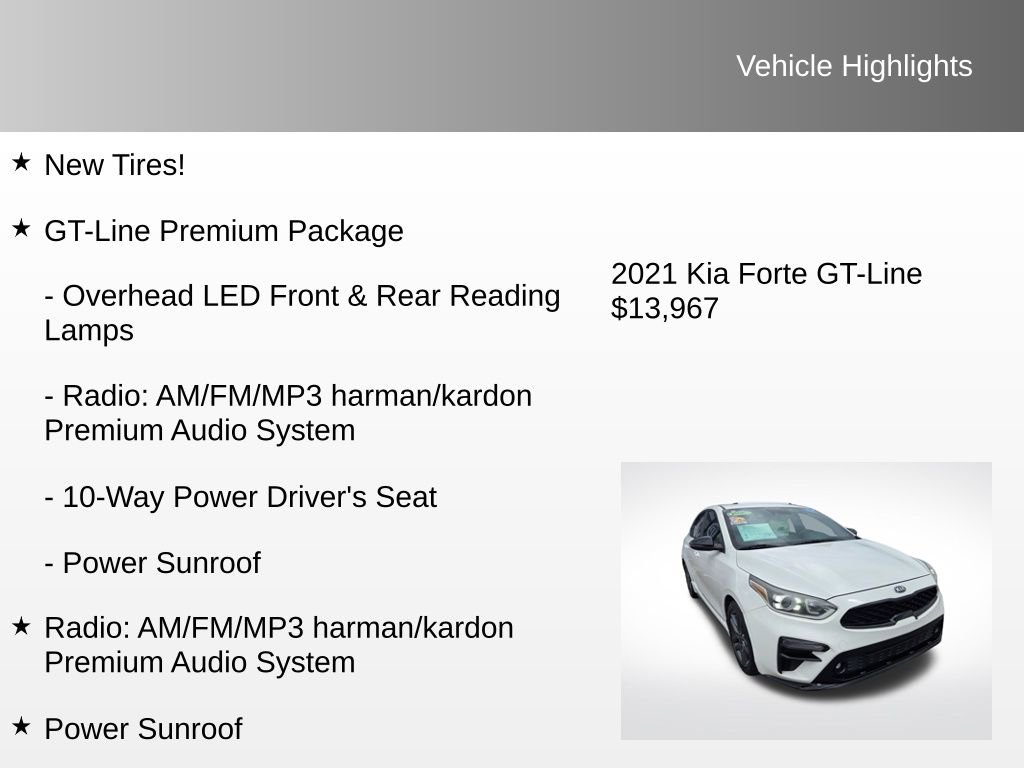 Used 2021 Kia Forte GT-Line w/ GT-Line Premium Package image 8