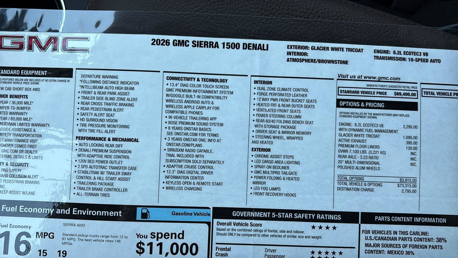 New 2026 GMC Sierra 1500 Denali AWD/4WD image 38