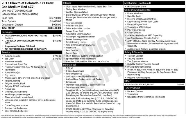 Used 2017 Chevrolet Colorado Z71 image 30