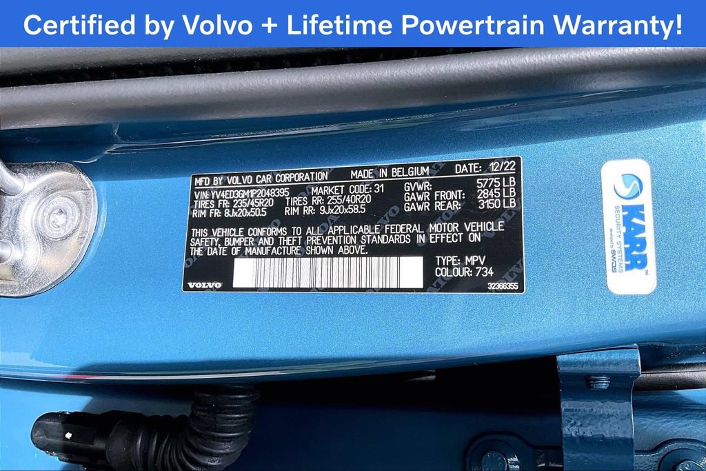 Certified 2023 Volvo C40 P8 Recharge Ultimate w/ Protection Package Premier AWD/4WD image 47