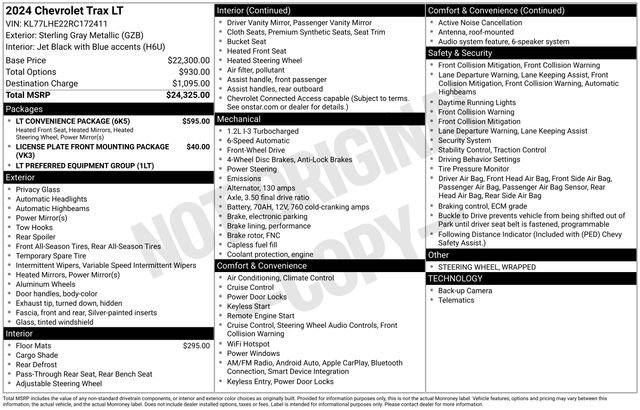 Used 2024 Chevrolet Trax LT w/ LT Convenience Package image 32