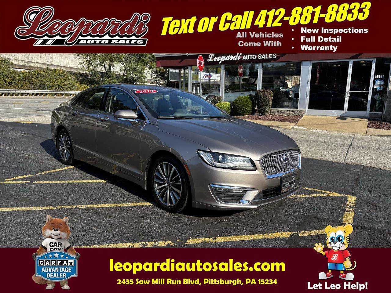 Used 2018 Lincoln MKZ Select w/ Select Plus Package AWD/4WD image 1