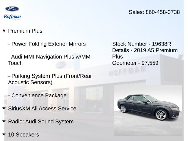 Used 2019 Audi A5 2.0T Premium Plus AWD/4WD image 10
