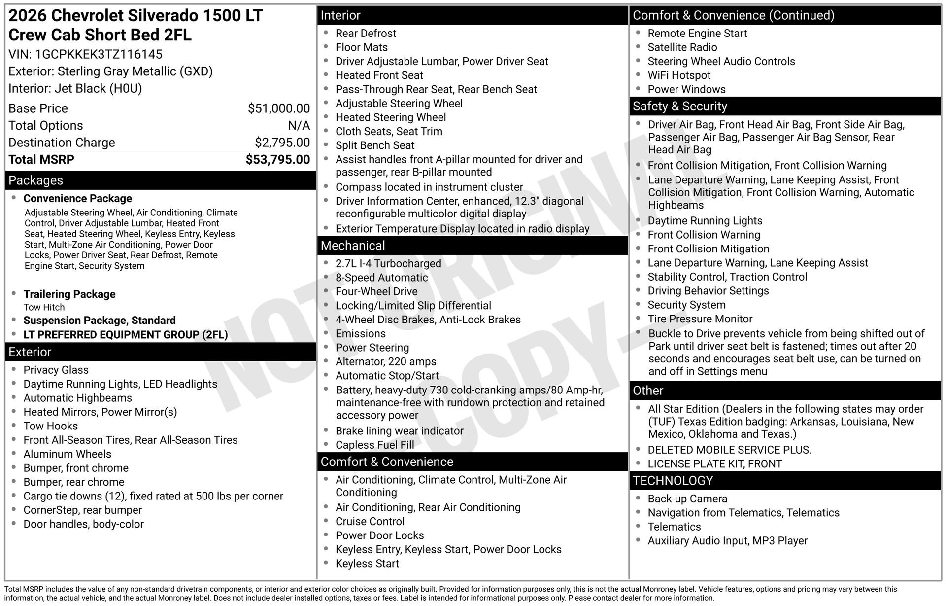 New 2026 Chevrolet Silverado 1500 LT AWD/4WD image 4