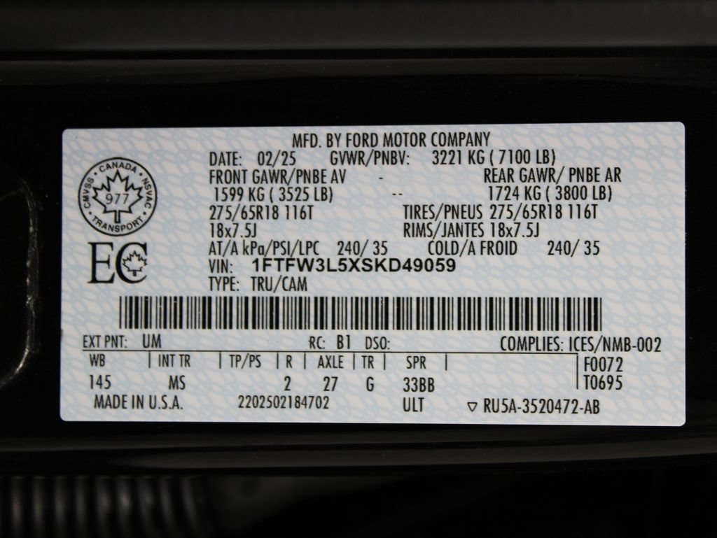 Used 2025 Ford F150 XLT w/ Equipment Group 301A Standard AWD/4WD image 58