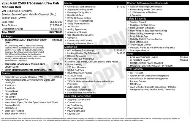 New 2026 RAM 2500 Tradesman image 45