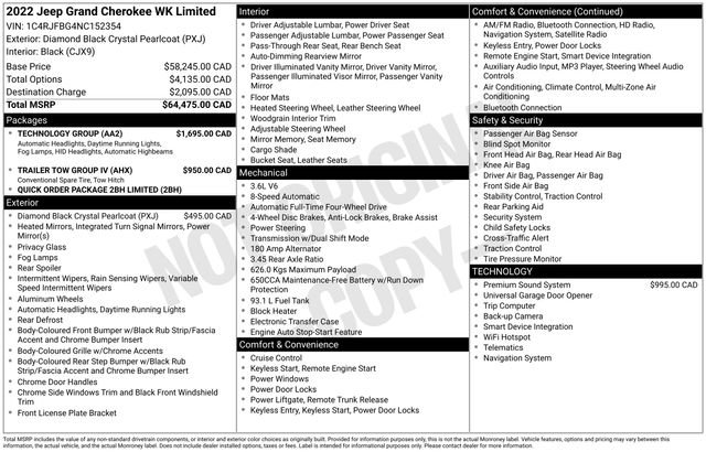 Used 2022 Jeep Grand Cherokee Limited w/ Technology Group AWD/4WD image 7