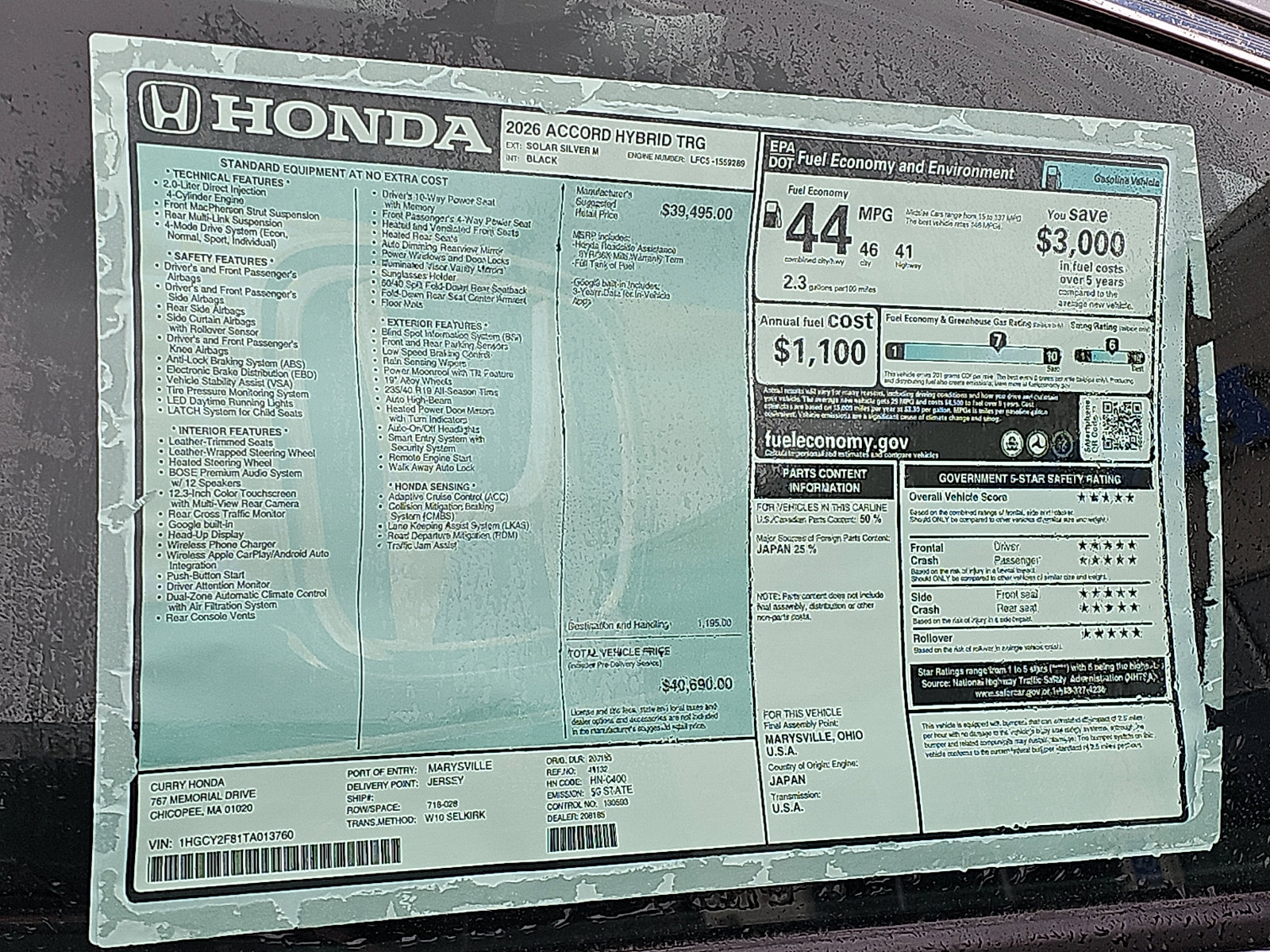 New 2026 Honda Accord Touring image 11