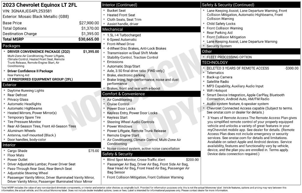 Used 2023 Chevrolet Equinox LT w/ Driver Convenience Package FWD image 4