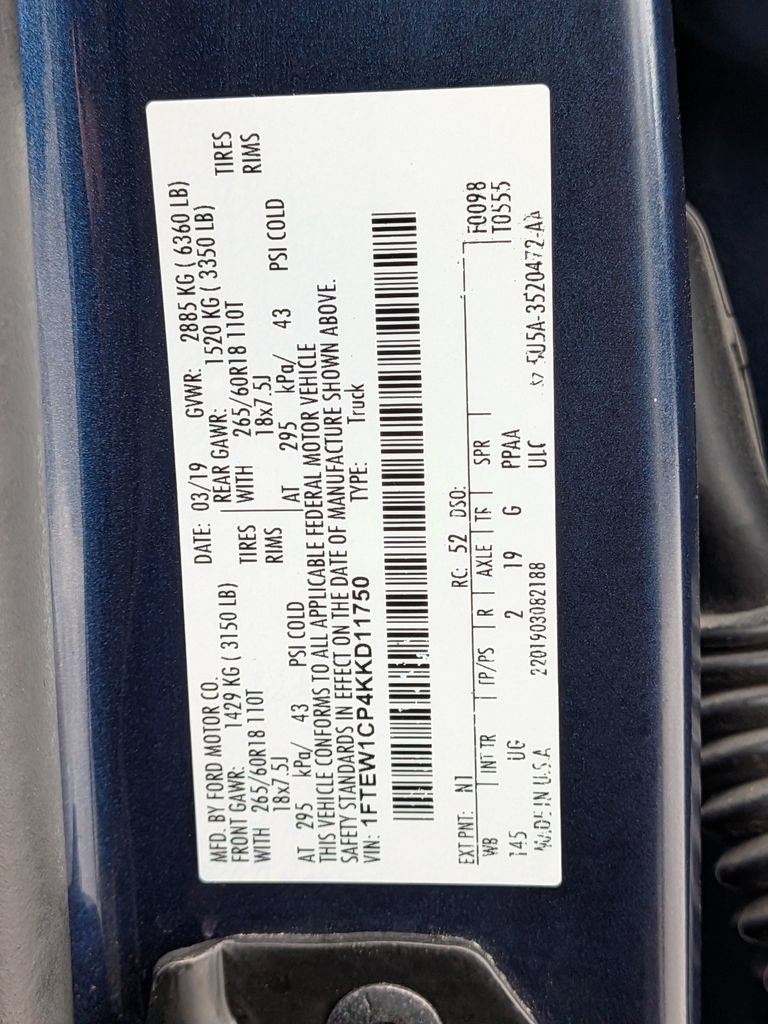 Used 2019 Ford F150 XLT w/ Equipment Group 302A Luxury RWD image 26
