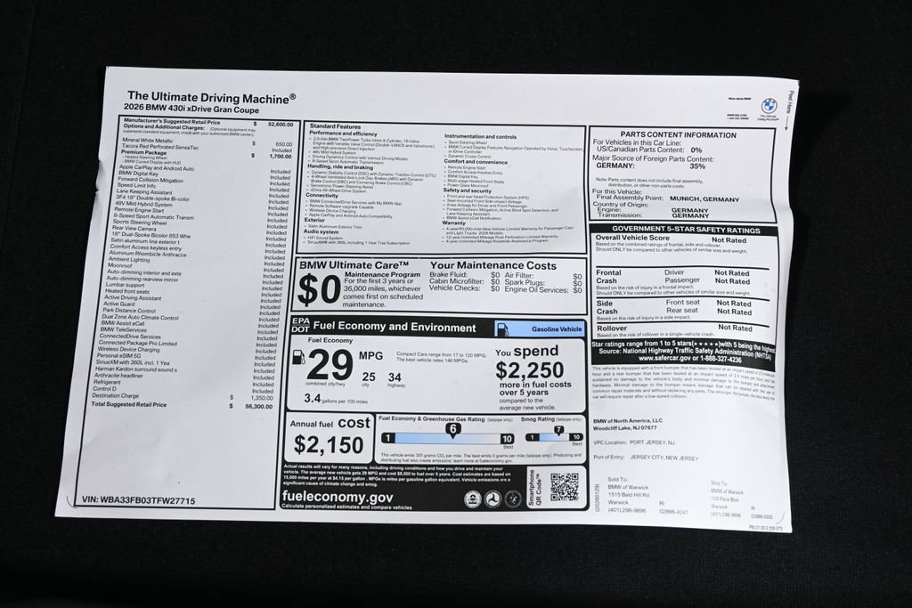 Used 2026 BMW 430i xDrive w/ Premium Package AWD/4WD image 37
