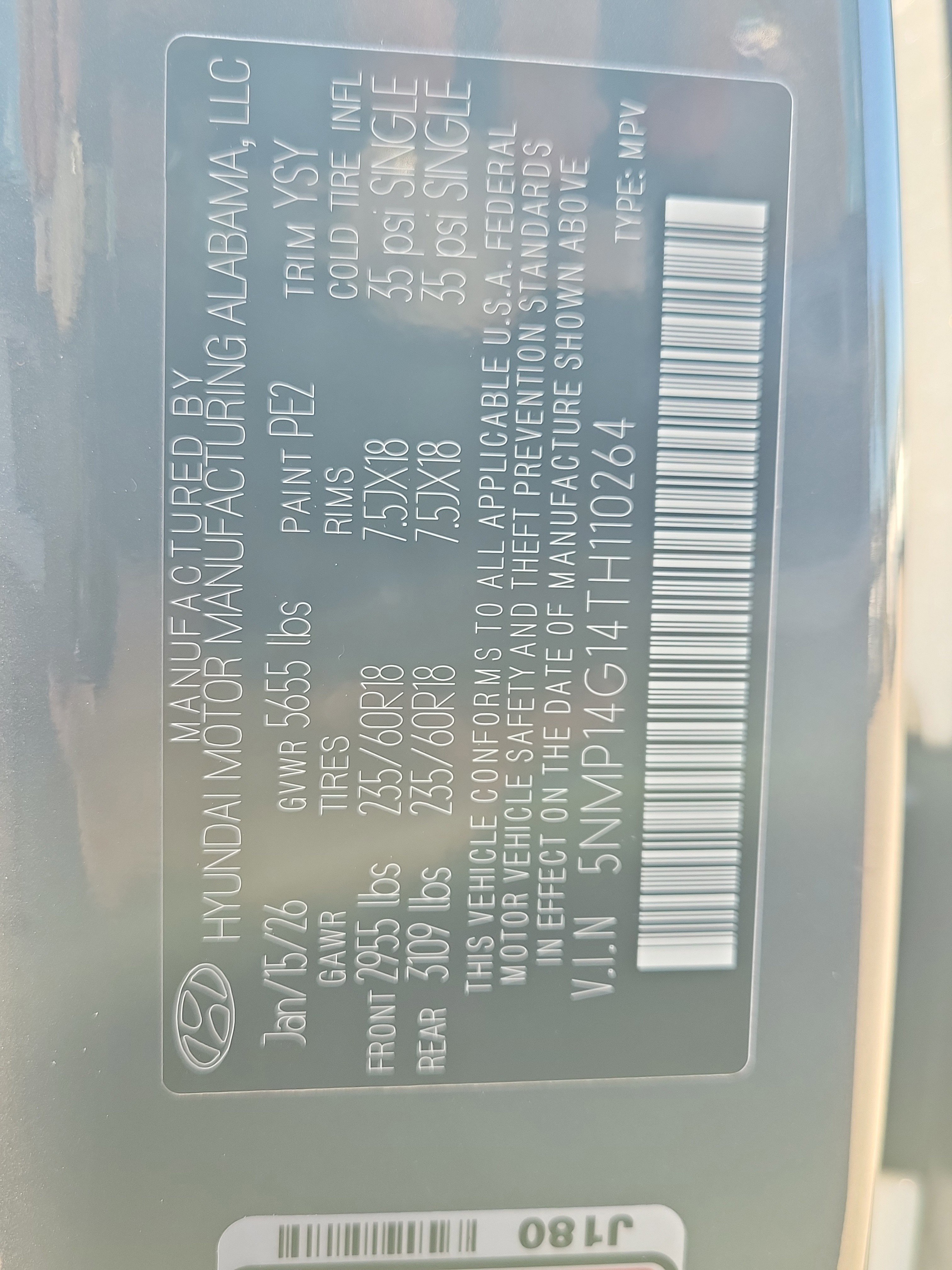 New 2026 Hyundai Santa Fe SE image 34