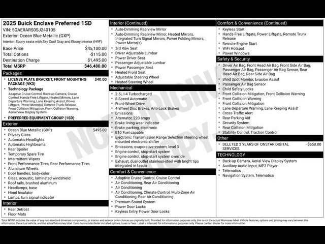 Certified 2025 Buick Enclave Preferred FWD image 41