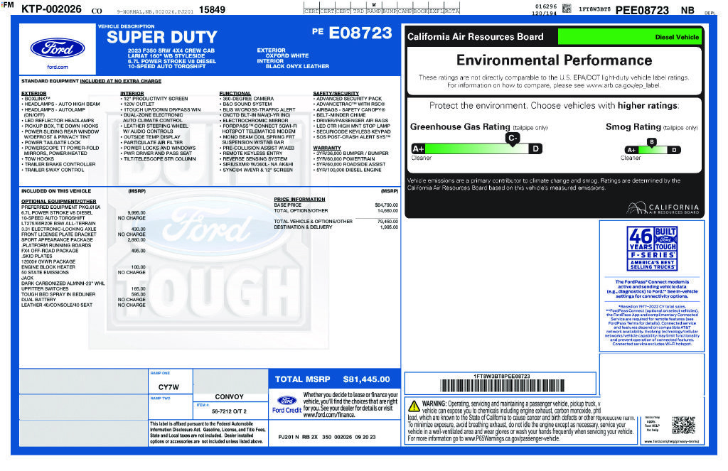 Used 2023 Ford F350 Lariat w/ Sport Appearance Package AWD/4WD image 26