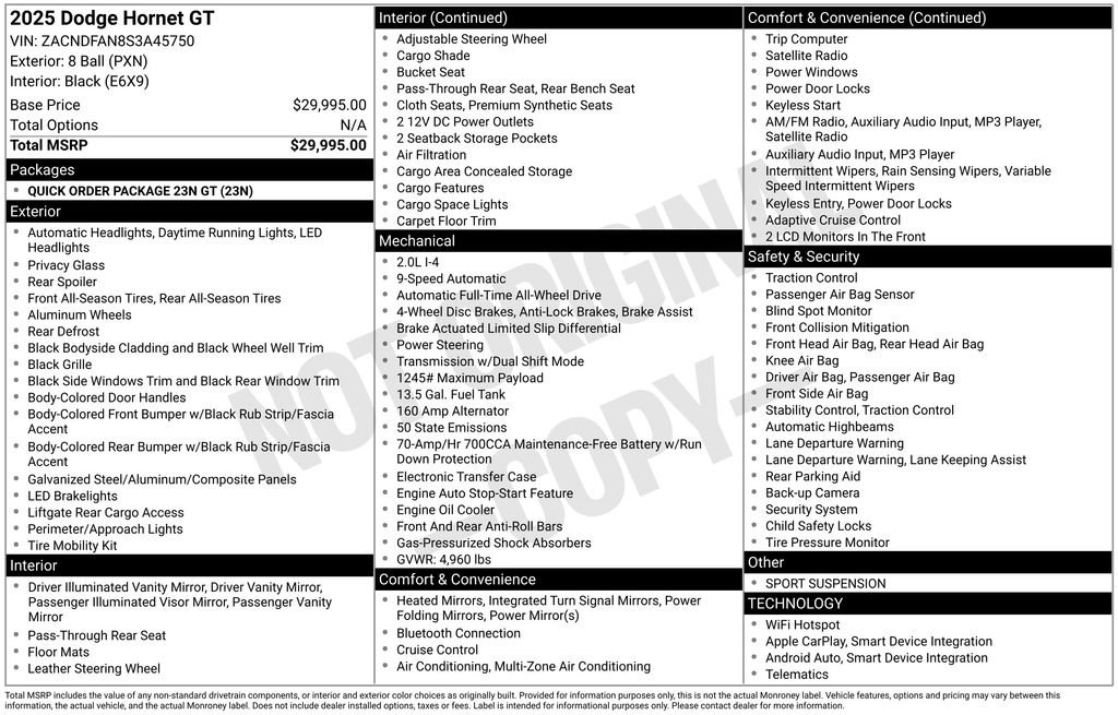 New 2025 Dodge Hornet GT image 12