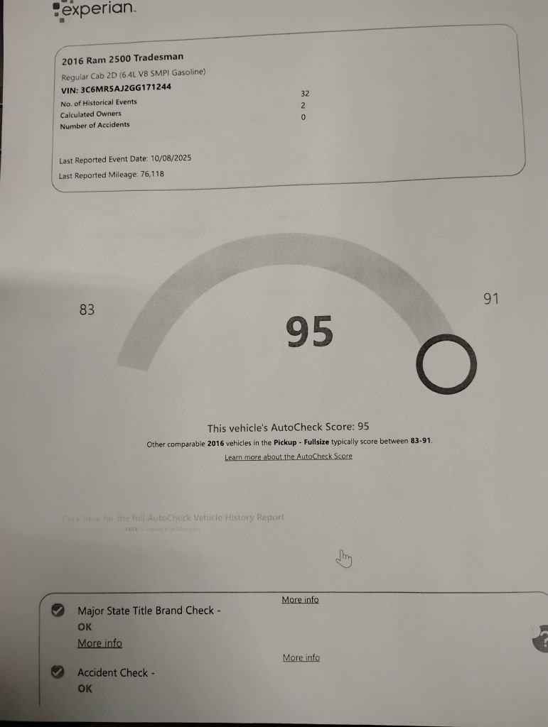 Used 2016 RAM 2500 Tradesman w/ Snow Chief Group image 18